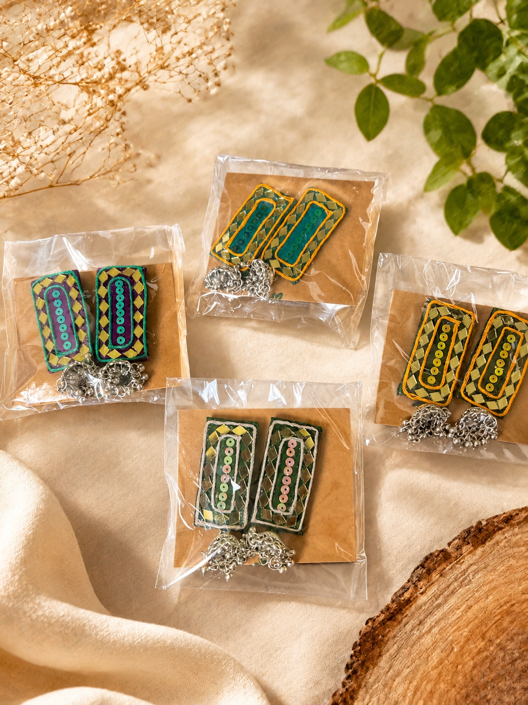 Mirror based earrings